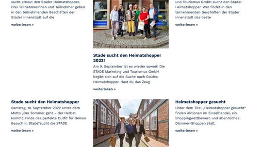 Aufruf auf der Webseite: Stade Marketing und Tourismus sucht erneut den Stader Heimatshopper.