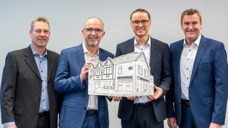 Aufsichtsratsvorsitzender Meik Prigge (von links), Hans-Hinrich Koppelmann, Matthias Müller und Wilhelm Prigge.