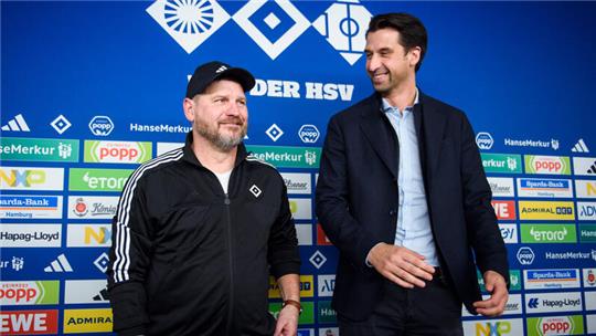 Aufstieg ist Pflicht für Neu-Trainer Steffen Baumgart und HSV-Vorstand Jonas Boldt.