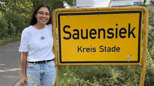 Aus Venzuela nach Sauensiek, wo Amalien Meyer lebt und arbeitet.