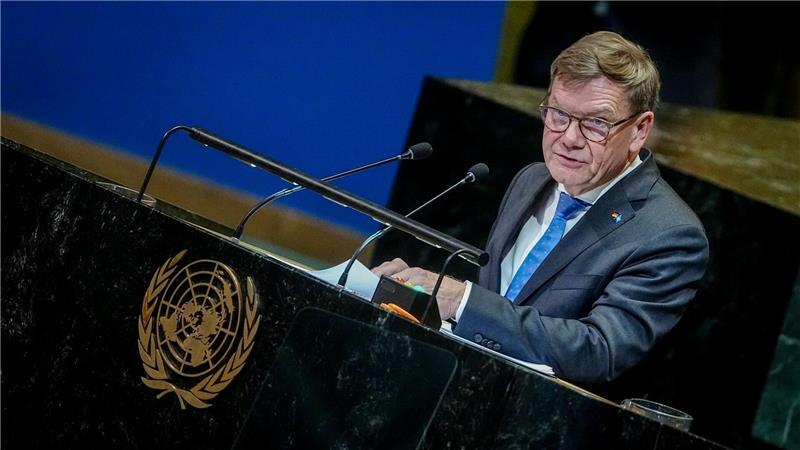 Außenminister Johann Wadephul (CDU) während der Generaldebatte der Vereinten Nationen im September in New York. 