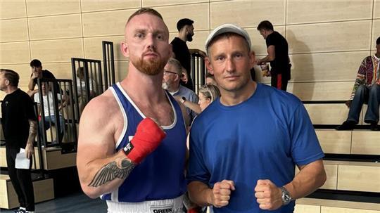 BSV-Boxer Stefan Riese (links) und Trainer Stephan Walker-Meyer.