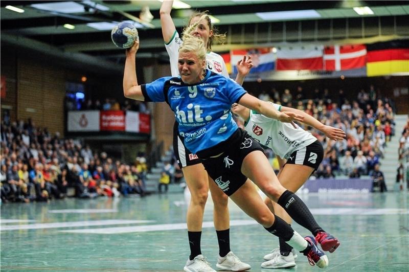 BSV-Kapitänin Christina Haurum , hier im vergangenen Jahr im Rückspiel gegen Viborg, freut sich auf die Herausforderung im EHF-Cup. Foto: Iso Jürgens