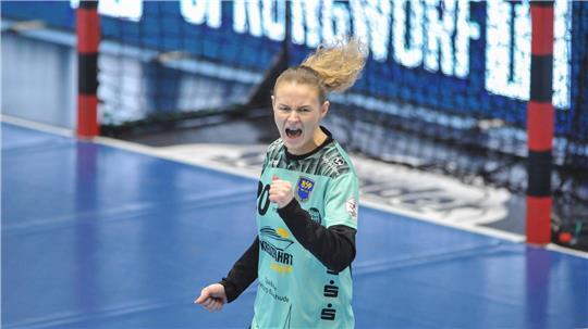 BSV-Torhüterin Annie Linder glänzte in Göppingen mit 15 Paraden.