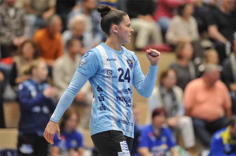 Fasolds Befreiungsschlag: Ein Schritt auf dem Weg zu Olympia in L.A. BSV-Torhüterin Sophie Fasold bejubelte neun Paraden in der zweiten Halbzeit.