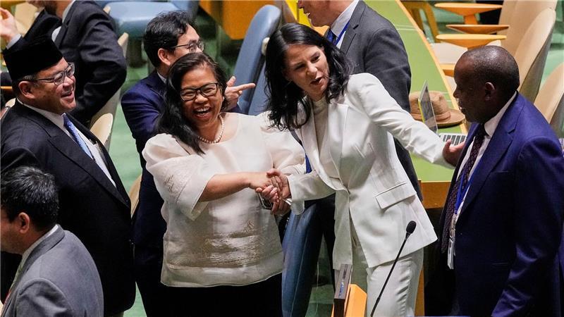 Baerbock wird neue Präsidentin der UN-Generalversammlung Baerbock nach der Wahl in New York