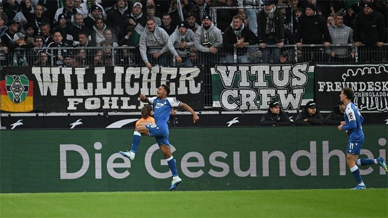 Niederlage auch im Kellerduell: Gladbach weiterhin punktlos Bambasé Conté brachte die Gäste aus Hoffenheim in Führung.
