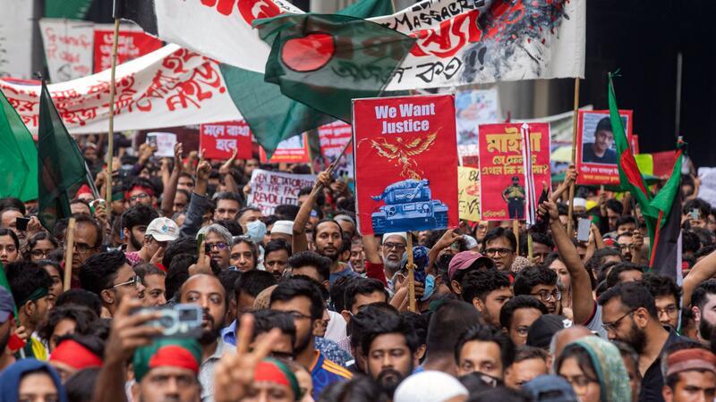 Zwei Tote bei neuen Demonstrationen in Bangladesch Bangladesch kommt nicht zur Ruhe.