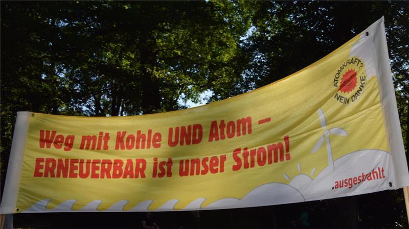 Banner beim Klimastreik im September 2024 in Buxtehude.