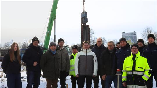Baubeginn am neuen Schöpfwerk Ostendorf.