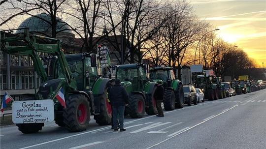 Bauern-Proteste in Hamburg.