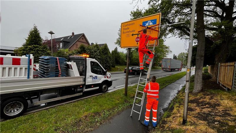 Baustellen ohne Ende: Wenige Wochen nach der Beendigung der Bauarbeiten auf Höhe Buxtehude, gibt es die nächste große Sanierungsmaßnahme.
