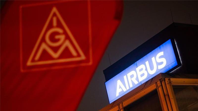 Bei Airbus kam es in der Nacht zu einem Warnstreik.