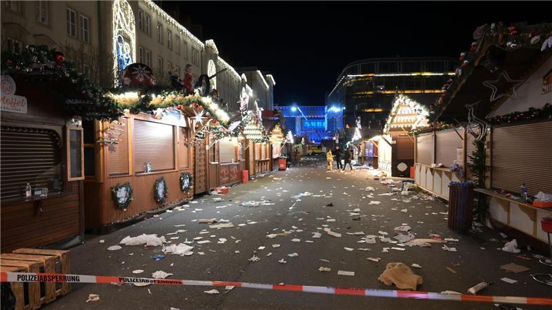 Anschlag in Magdeburg: Bundesanwaltschaft lehnt Übernahme ab Bei dem Anschlag auf den Magdeburger Weihnachtsmarkt starben sechs Menschen, mehr als 300 wurden verletzt. (Archivbild)