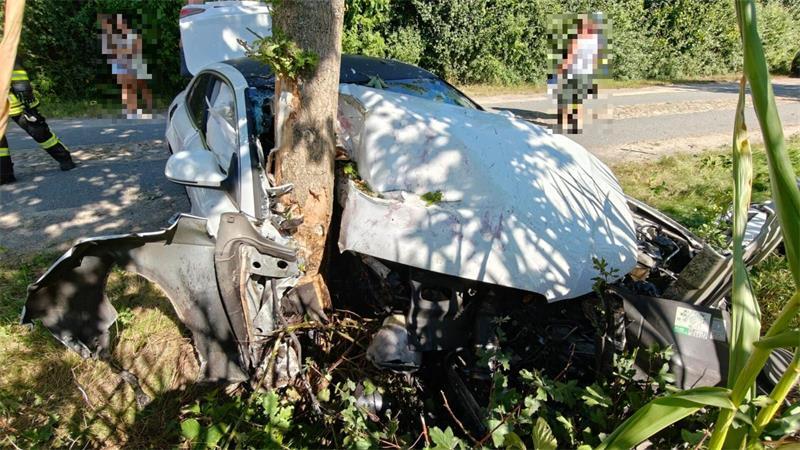 Bei dem Unfall in Düdenbüttel wurde der Beifahrer schwer verletzt.