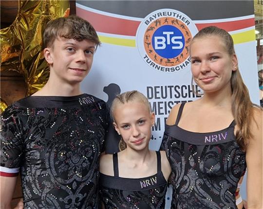 Bei den Deutschen Meisterschaften erfolgreich: Max Grüschow, Thilda Wohlert und Liva Balzeit.