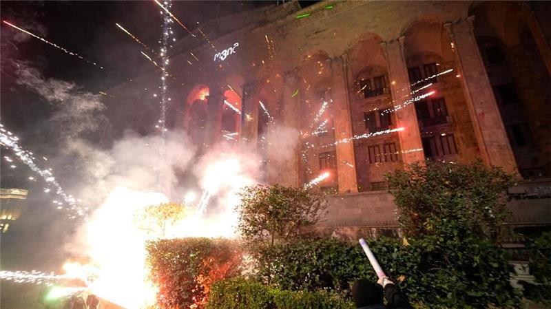 Bei den proeuropäischen Protesten in Georgien kommt es immer wieder auch zu Gewalt.