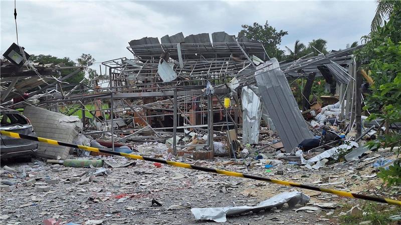 Neun Tote bei Explosion thailändischer Feuerwerksfabrik Bei der Explosion gab es mindestens neun Tote.