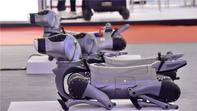 Bilder des Tages Bei der Weltroboterkonferenz 2025 in Peking werden Roboterhunde und Entwicklungstrends bei verkörperten intelligenten Robotern präsentiert – mit Fokus auf Kognition, Entscheidungsfindung und Sicherheit.