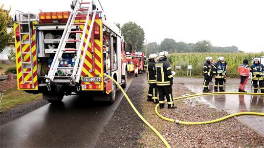 Beim Eintreffen war die größte Gefahr bereits gebannt.