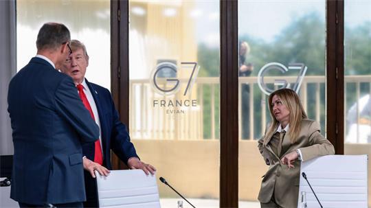 Beim G7-Gipfel in Évian gelang es den Europäern, Trump bei Laune zu halten - beim Nato-Gipfel könnte das schwieriger werden. (Archivbild)