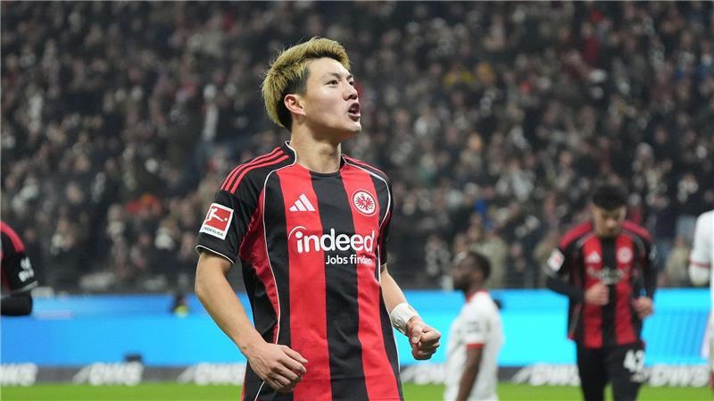 Bejubelt das 1:0 der Eintracht: Ritsu Doan.