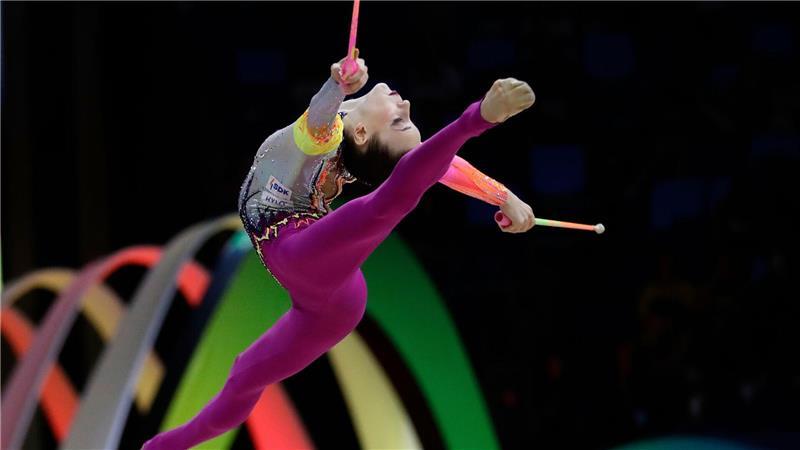Werbung für Heim-WM: Varfolomeev „beste Gymnastin der Welt“ Bekam Höchstwerte mit den Keulen: Darja Varfolomeev.