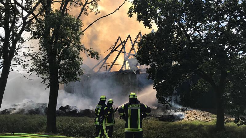 Großfeuer in Assel: 250.000 Euro Schaden nach Scheunenbrand Bereits zum zweiten Mal ist die Scheune in Drochtersen-Assel in Flammen aufgegangen.