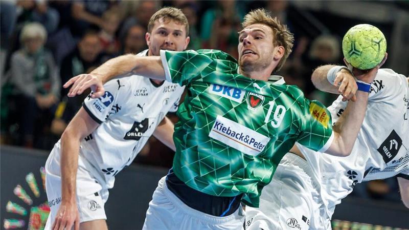 Kieler Handballer verlieren deutlich bei den Füchsen Berlin Berlins Mathias Gidsel in Aktion.