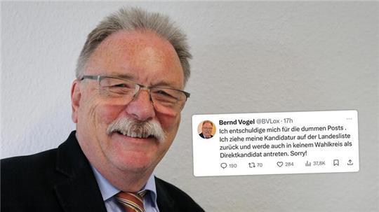Bernd Vogel entschuldigt sich via X-Post. Für ihn sei die Sache damit erledigt.