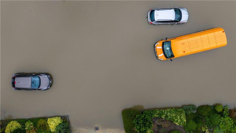 Besonders viel Regen fiel am Niederrhein.