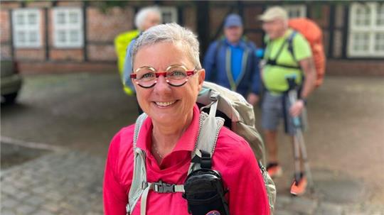 Bettina Wiebe beginnt ihre Reise nach Rom beim St. Johanniskloster.