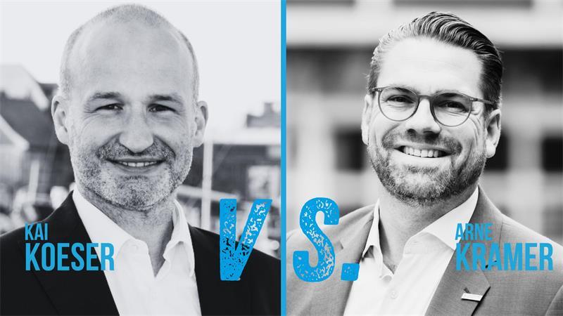 Buxtehude und Stade: Duelle der Bürgermeisterkandidaten live im Internet Bevor sich Kai Koeser (SPD) und Arne Kramer (CDU) am 27. September der Stichwahl stellen, treffen sie am kommenden Dienstag beim Bürgermeister-Duell im Deluxxe by Pohlmann in Stade aufeinander.