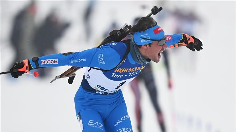 Biathlon-Weltcup Oberhof: Giacomel jubelt nach Verfolgung über 12,5 km