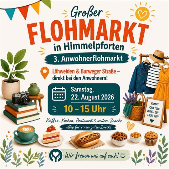 Großer Nachbarschafts-Flohmarkt in Himmelpforten - Samstag, 22. August 2026