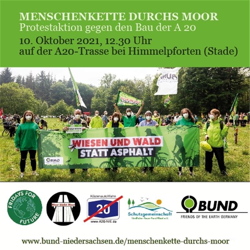 Autobahn-Protest: Menschenkette durch das Moor geplant