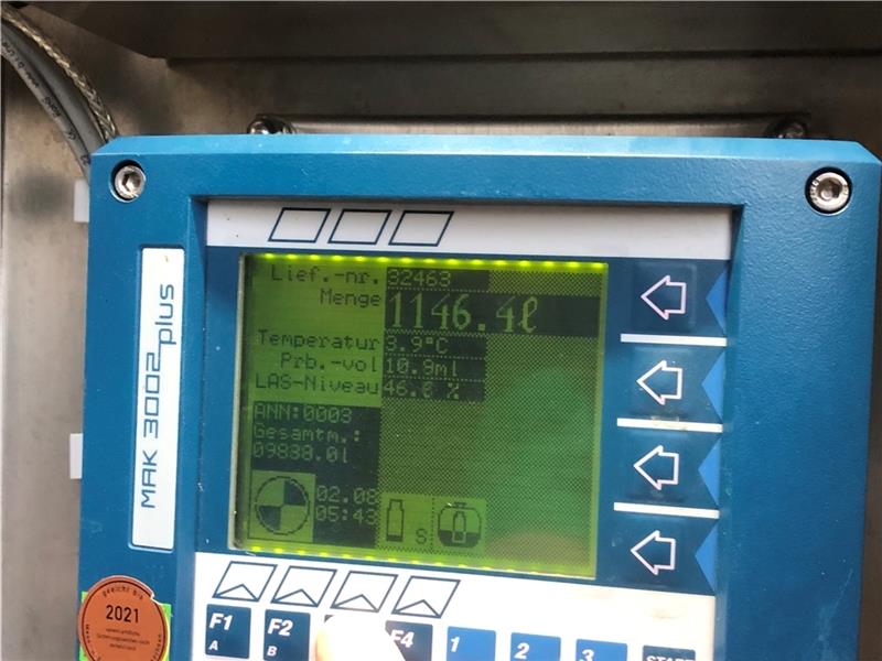 Er hat immer ein paar Tausend Liter Milch im Tank