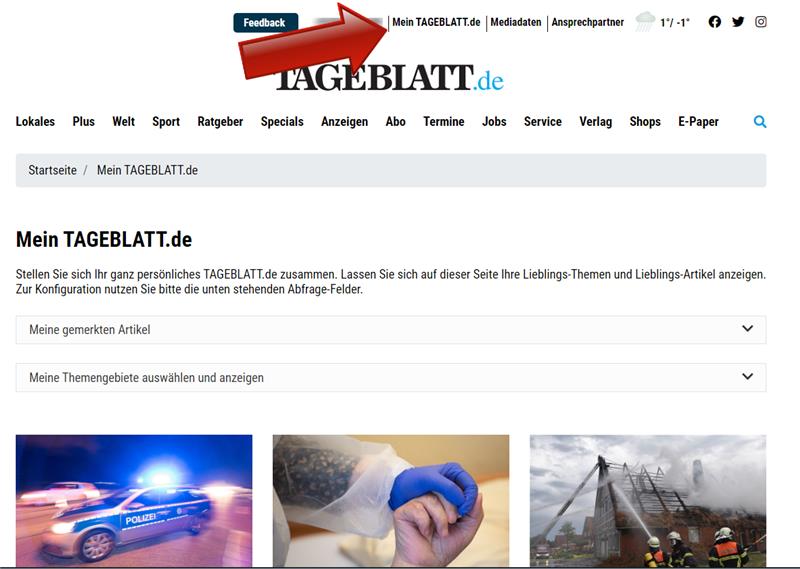 Das neue TAGEBLATT online Das neue TAGEBLATT online