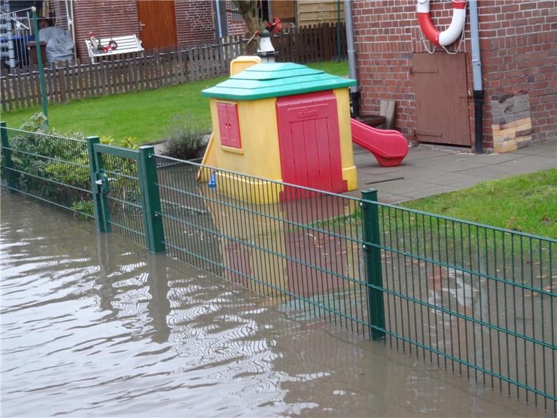 Wenn das Hochwasser im Garten steht