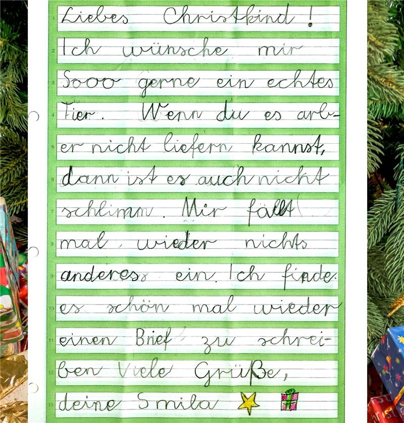 Ein Brief ans Christkind...