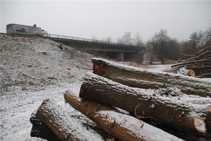Vorbereitung für den Bau der neuen B73-Brücke in Buxtehude