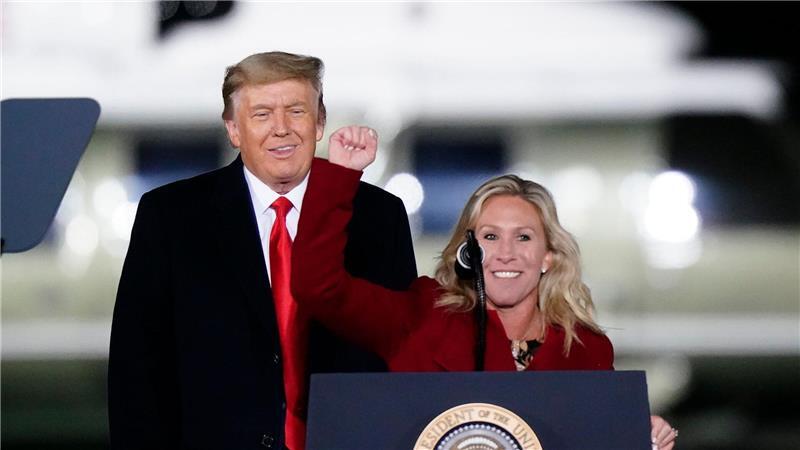 Bild aus glücklicheren Zeiten: „Die Partei gehört ihm“, sagte Greene einst über Trump. (Archivbild)