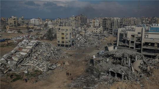 Bild der Verwüstung: Zahlreiche Gebäude im Gazastreifen liegen in Trümmern.