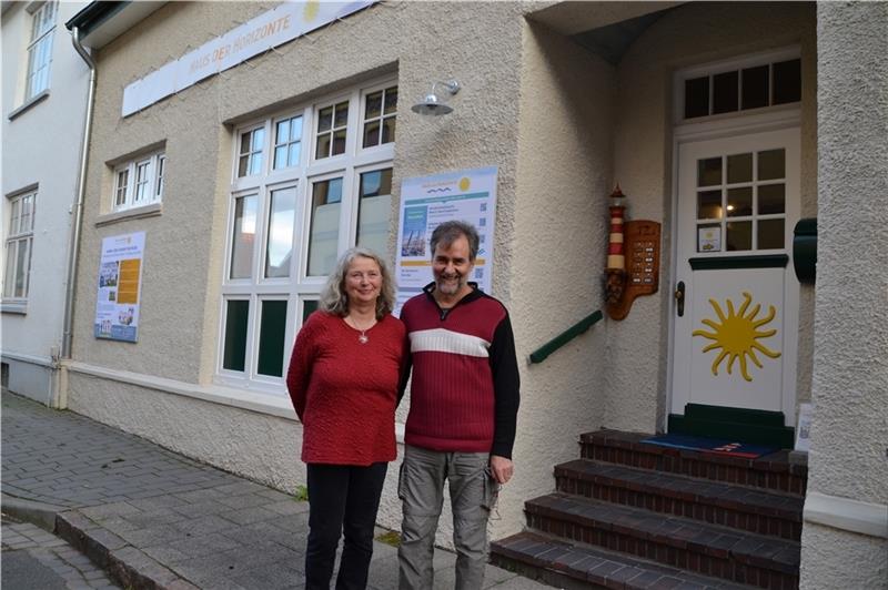 Birte Riel und Frank Maier wollen in ihrem „Haus der Horizonte“ ein Senioren-Wohnprojekt realisieren. Foto: Helfferich