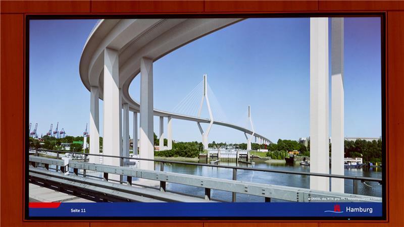 Siegerentwurf gekürt: So soll die neue Köhlbrandbrücke aussehen Bis 2030 soll der Planfeststellungsbeschluss beantragt werden.