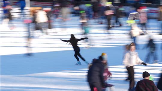 Bis Ende März ist die Eisbahn im Hamburger Park Planten und Blomen geöffnet. (Archivbild)