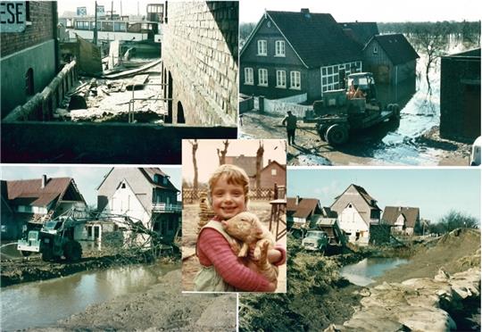Bisher unveröffentlichte Bilder aus Privatbesitz zeigen die Folgen der Sturmflut in Süderelbe 1962. Foto: Geschichtswerkstatt Süderelbe-Archiv/C. Breckwoldt/G.Ripke