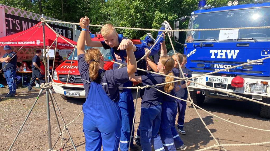 Blaulichttag 2026: Die Mitglieder der Jugendfeuerwehr Wiepenkathen müssen gut zu...