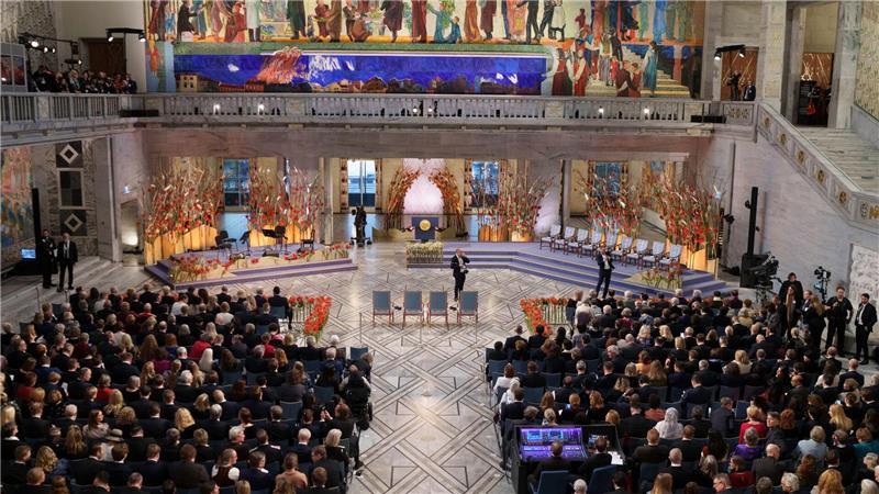 Bleibt der Stuhl der Friedensnobelpreisträgerin bei der Zeremonie im Osloer Rathaus diesmal frei? (Archivbild)