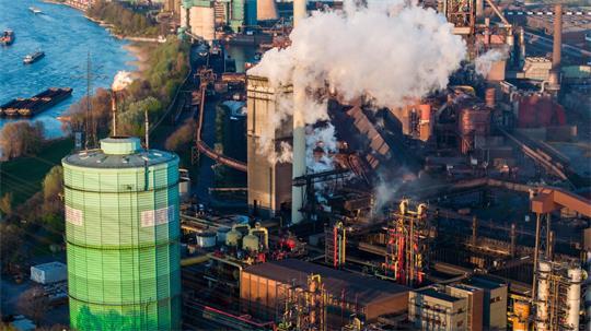 Blick auf das HKM-Werk in Duisburg.